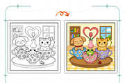 Cozy Quiet Friendship Coloring Pages, an Animal Illustration by Coco Bloom (Thumbnail 7 of 9)