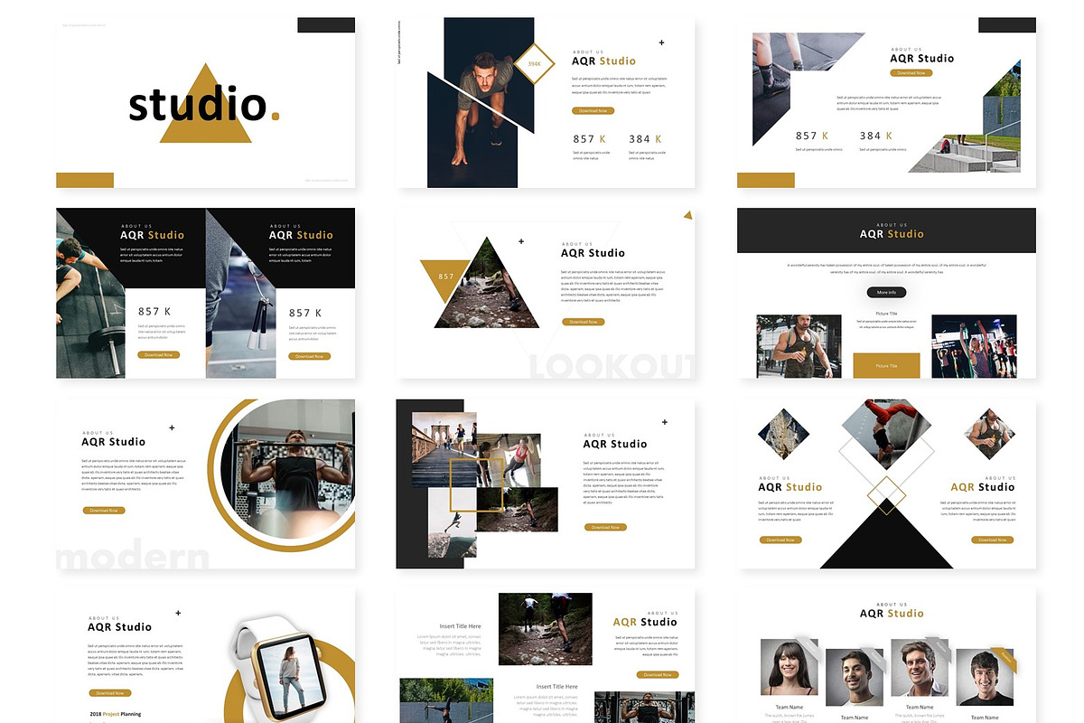 Studio - Powerpoint Template, a Presentation Template by AQR Studio