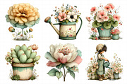 Summer Garden Watercolor Clipart, an Illustration by Daily.Designs (Thumbnail 7 of 7)