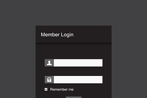 Simple gray member login, a Templates & Theme by Traudl's shop