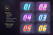 Retro Neon Light Text Effect, a Layer Style Add-On by Andrew Skoch Design (Thumbnail 9 of 9)