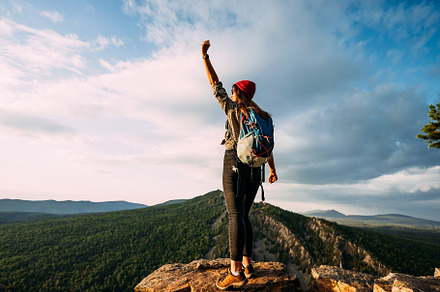 A man on the background of mountains, a Person Photo by SOTNIKOV_MISHA