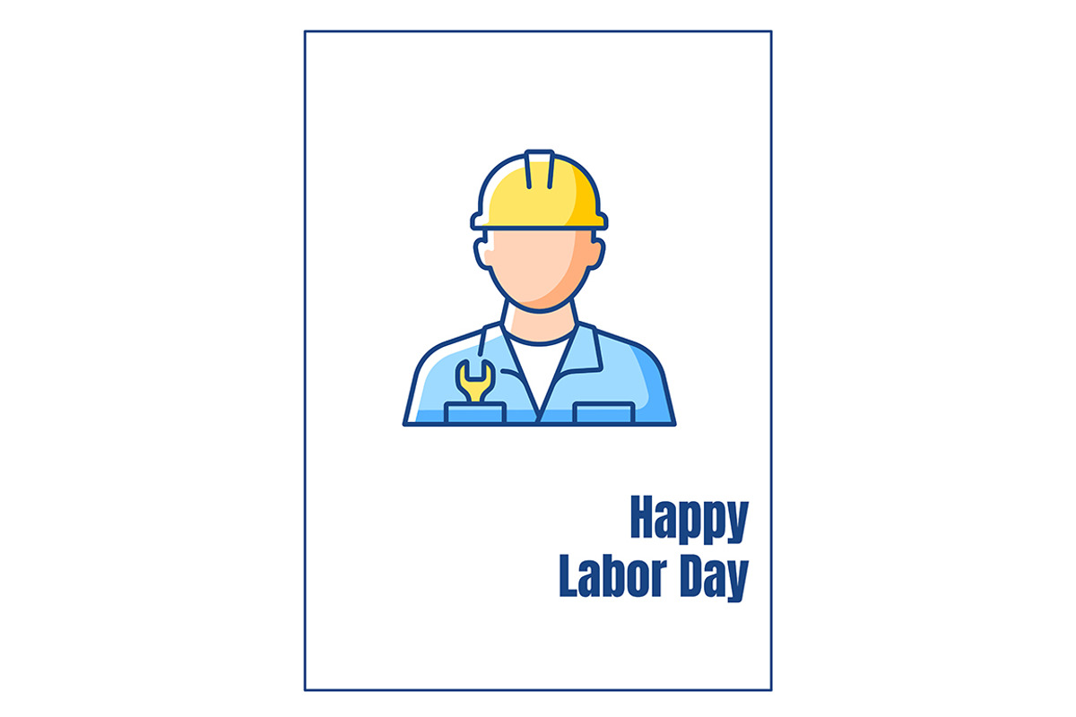 Happy labor day greeting card, a Flyer Template by IMG Visuals