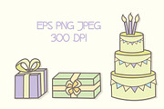 Birthday Party Clipart Vector, an Illustration by Digital Sugar (Thumbnail 2 of 2)