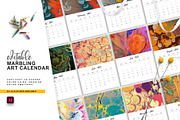 Marbling Art Calendar 2023 InDesign, a Stationery Template by Graphic Fabrica (Thumbnail 1 of 9)