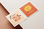 Cute Happy Halloween cards, kids set, a Seasonal Illustration by Good Studio (Thumbnail 7 of 9)