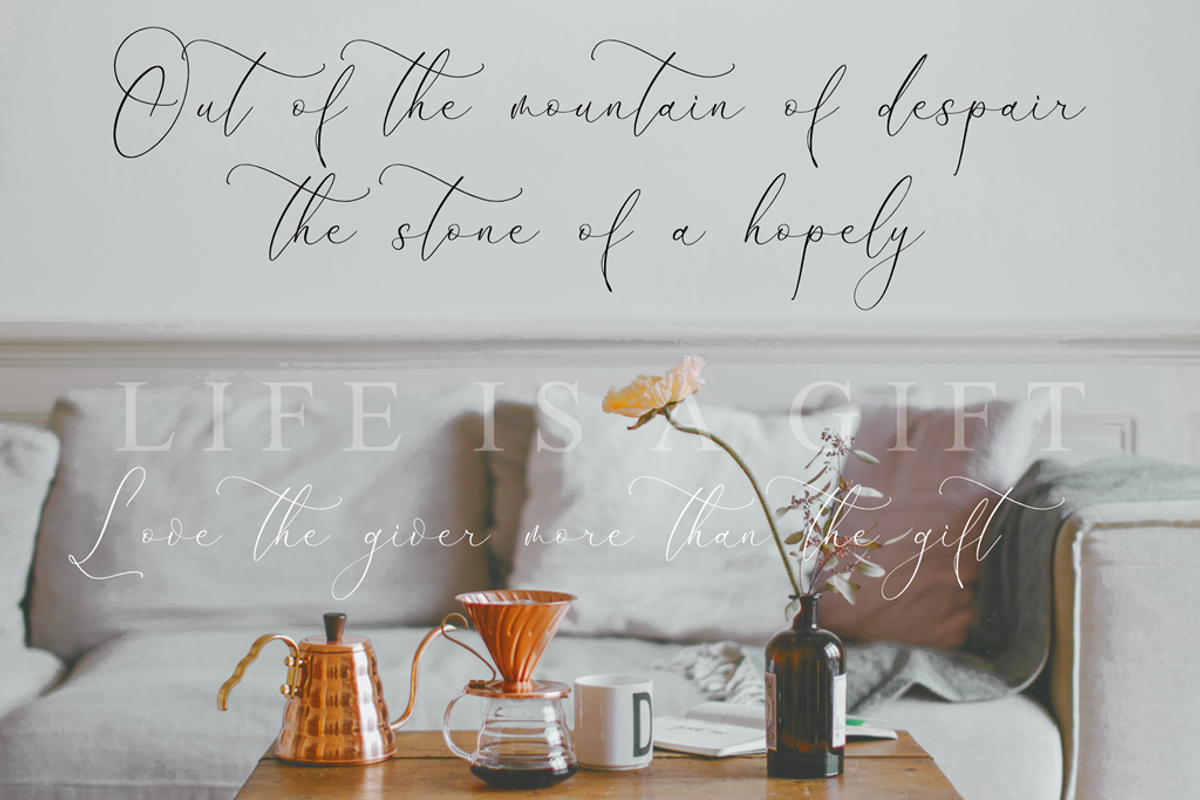 Dihatimu Adamelri Elegant Script, a Script Font by Storytype Studio (Photo 5 of 14)