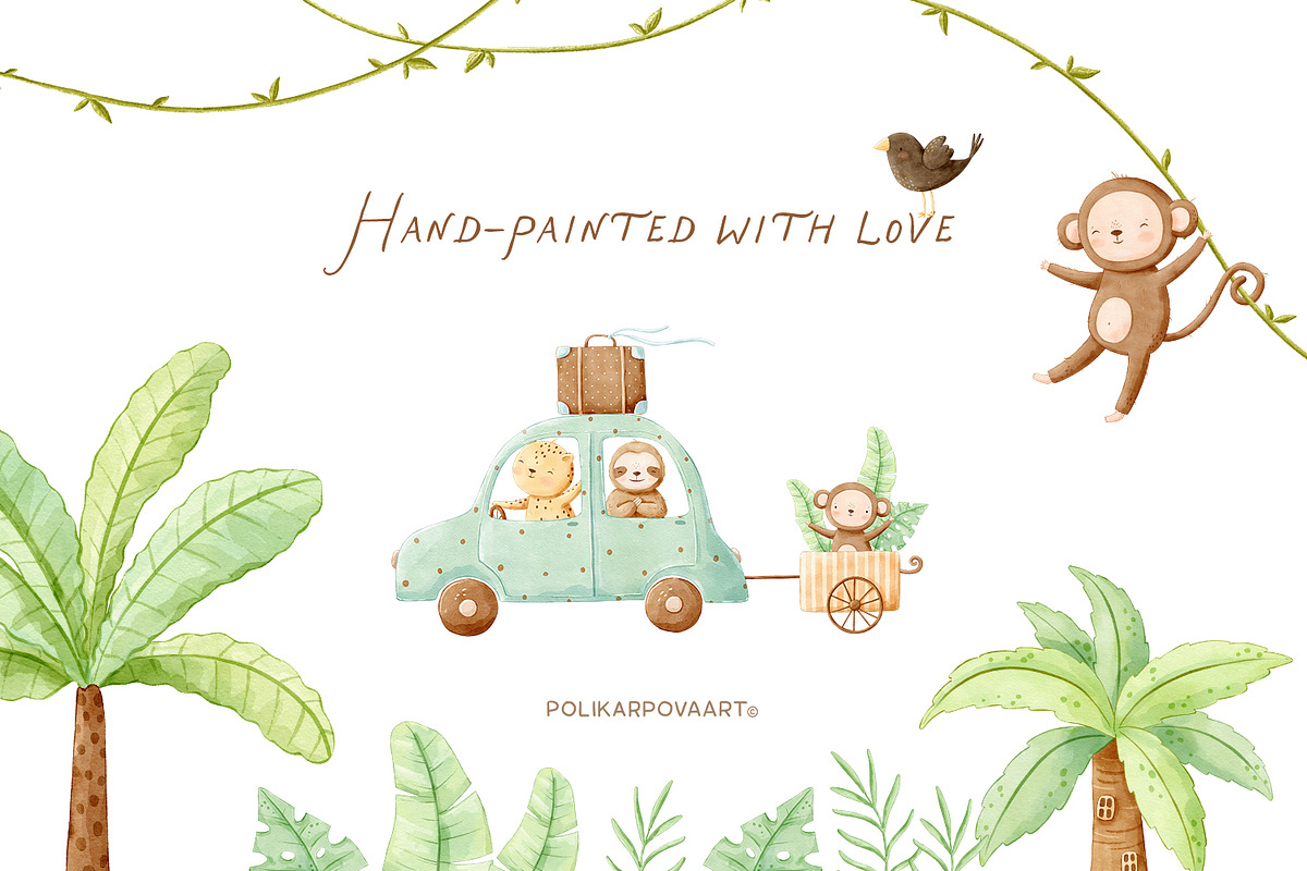 Safari Friends, adventures animals, an Animal Illustration by polikarpovaart (Photo 24 of 24)
