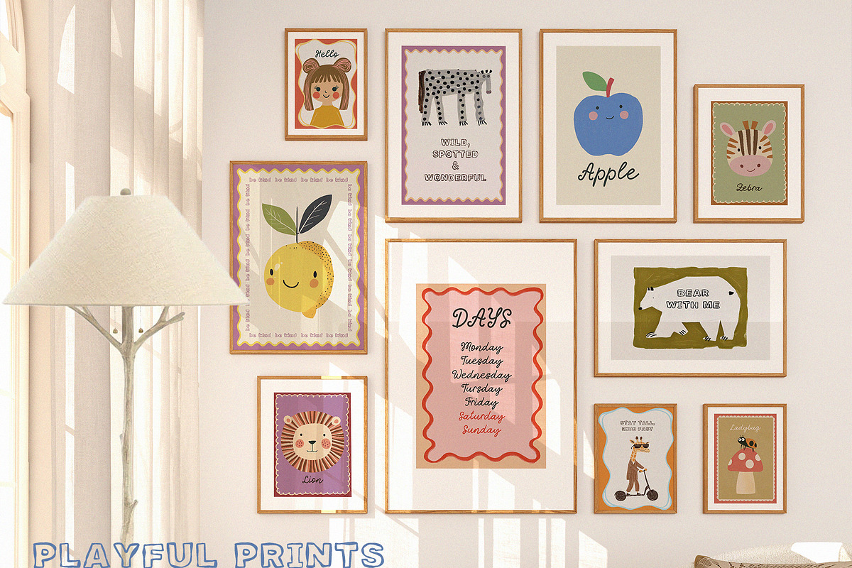 PLAYFUL PRINTS - Whimsical Posters, a Background Graphic by Purple (Photo 3 of 11)