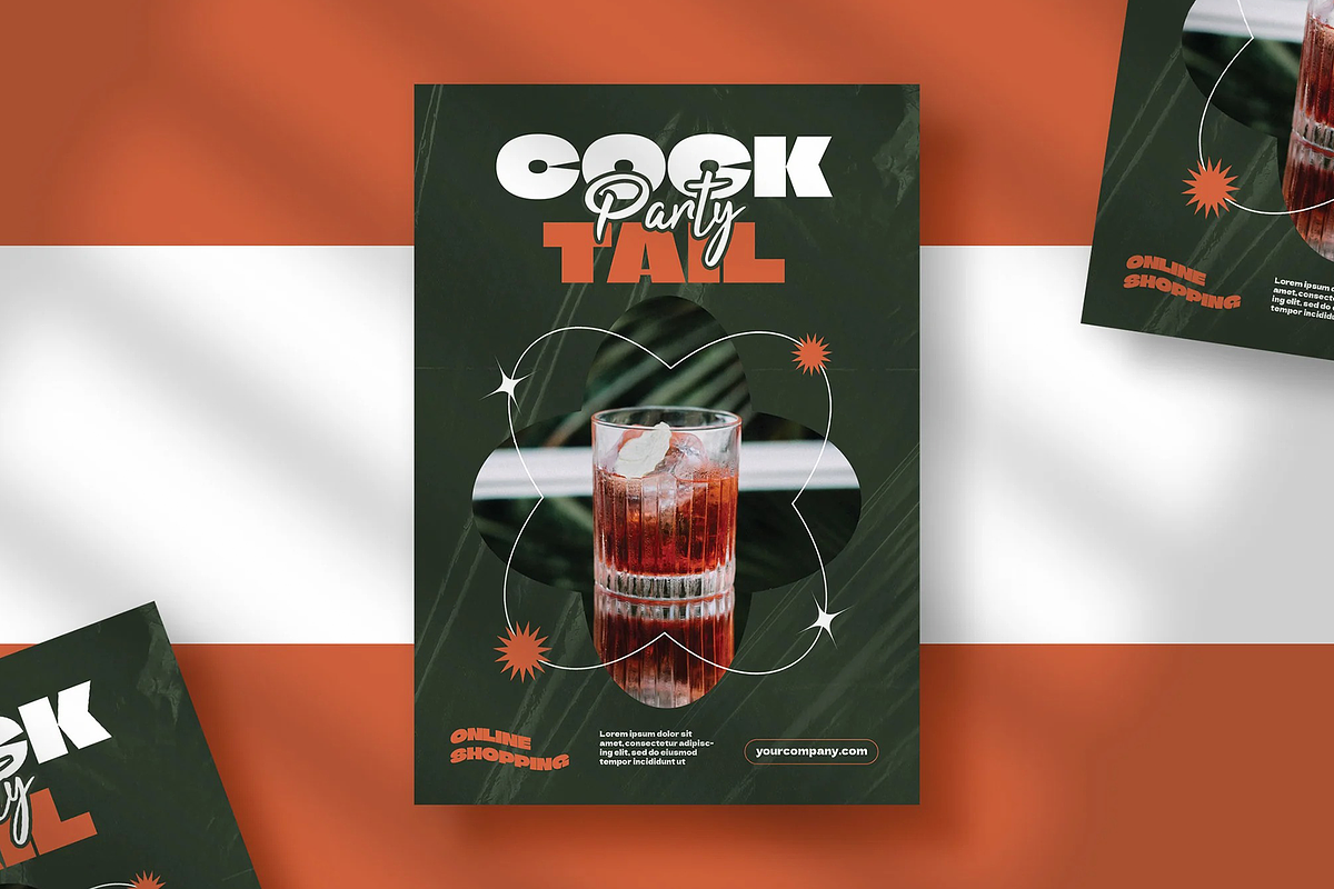Cocktail Flyer Template, a Flyer Template by Hubzway