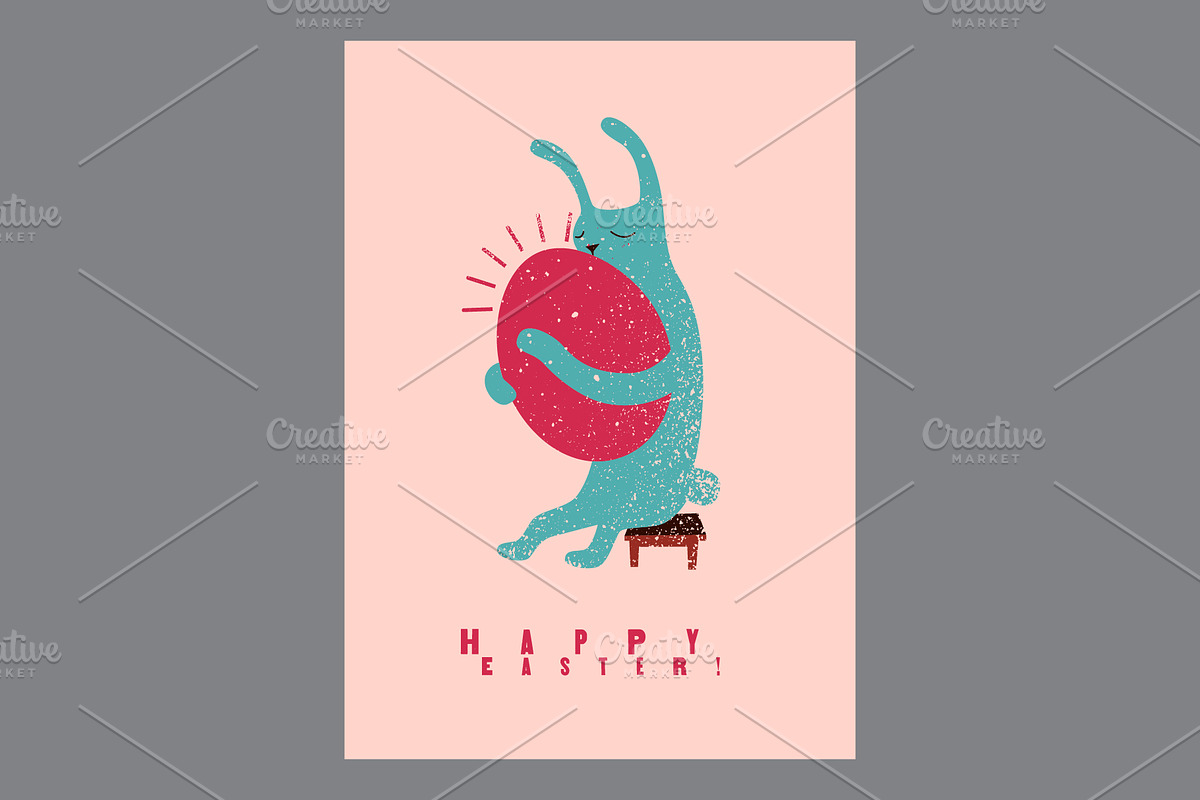 Easter greeting cards vector set., a Seasonal Illustration by PoPaShop (Photo 7 of 7)
