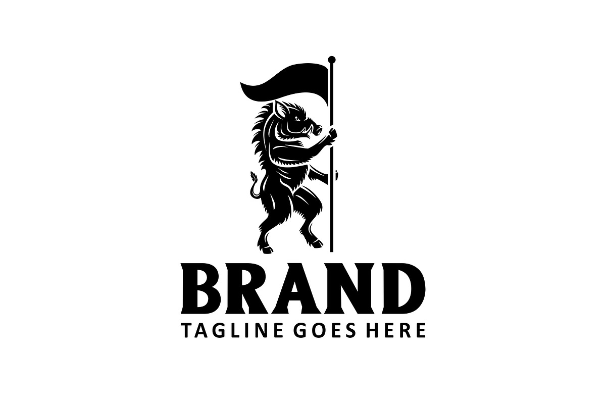 Wild Boar and Flag master, a Branding & Logo Template by herulogo (Photo 3 of 4)