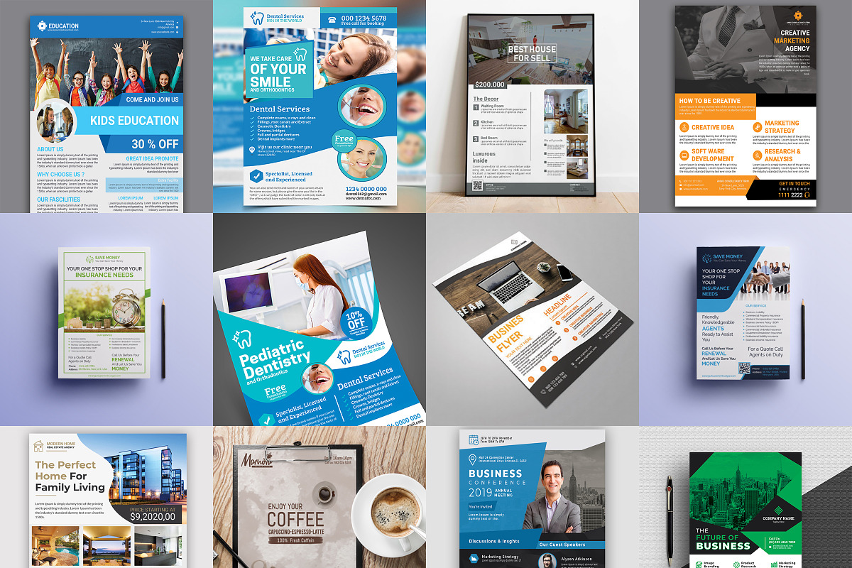 120 Flyer Templates Bundle, a Flyer Template by CodeGrape (Photo 9 of 11)
