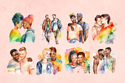 LGBTQ Pride Watercolor Collection, an Object Graphic by Hues of Hodges (Thumbnail 4 of 6)