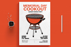 Cookout Flyer Creative Layout, a Flyer Template by MightyDesign