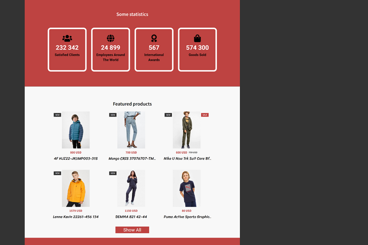 Casual Clothes Website Template, a HTML Template by Ordasoft (Photo 3 of 3)