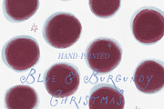 Hand-Painted Blue Burgundy Christmas, an Object Graphic by Lana Elanor (Thumbnail 11 of 24)
