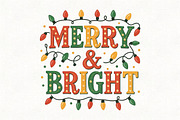 Merry and Bright PNG Christmas Light, an Illustration by CraftArtStudio (Thumbnail 1 of 4)