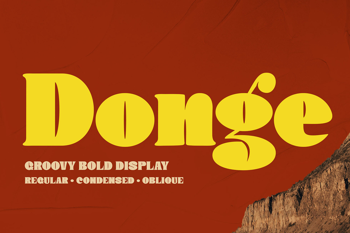 Donge | Display Font, a Serif Font by Lemonthe (Photo 1 of 12)