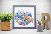 Watercolor Animals of the Ocean, an Animal Illustration by Green_leaf_17 (Thumbnail 3 of 5)