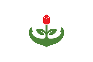 green anchor botanical concept logo, a Branding & Logo Template by devastd
