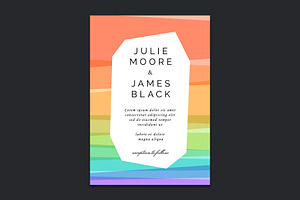 Colorful Modern Wedding Invitation