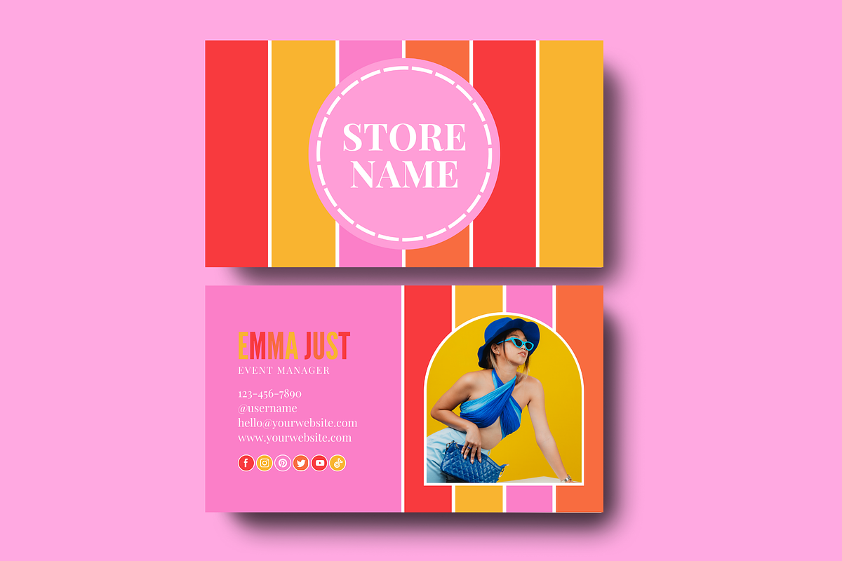 Colorful Business Card Template, a Business Card Template by SunshineStudioBoutique (Photo 9 of 10)