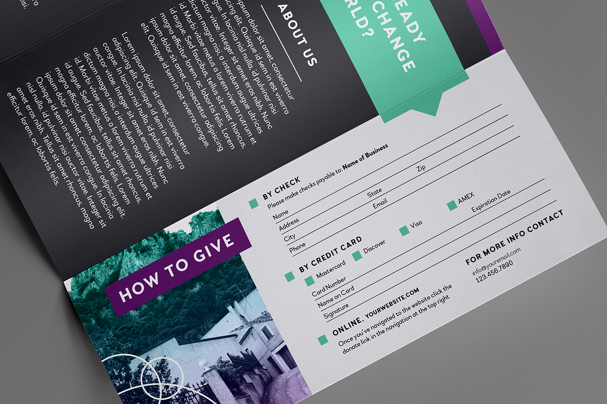 Make a Change Brochure + Form, a Brochure Template by Hues of Hodges (Photo 4 of 5)