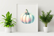 Pastel Pumpkin Sublimation Clipart, an Illustration by SVGArt (Thumbnail 2 of 8)