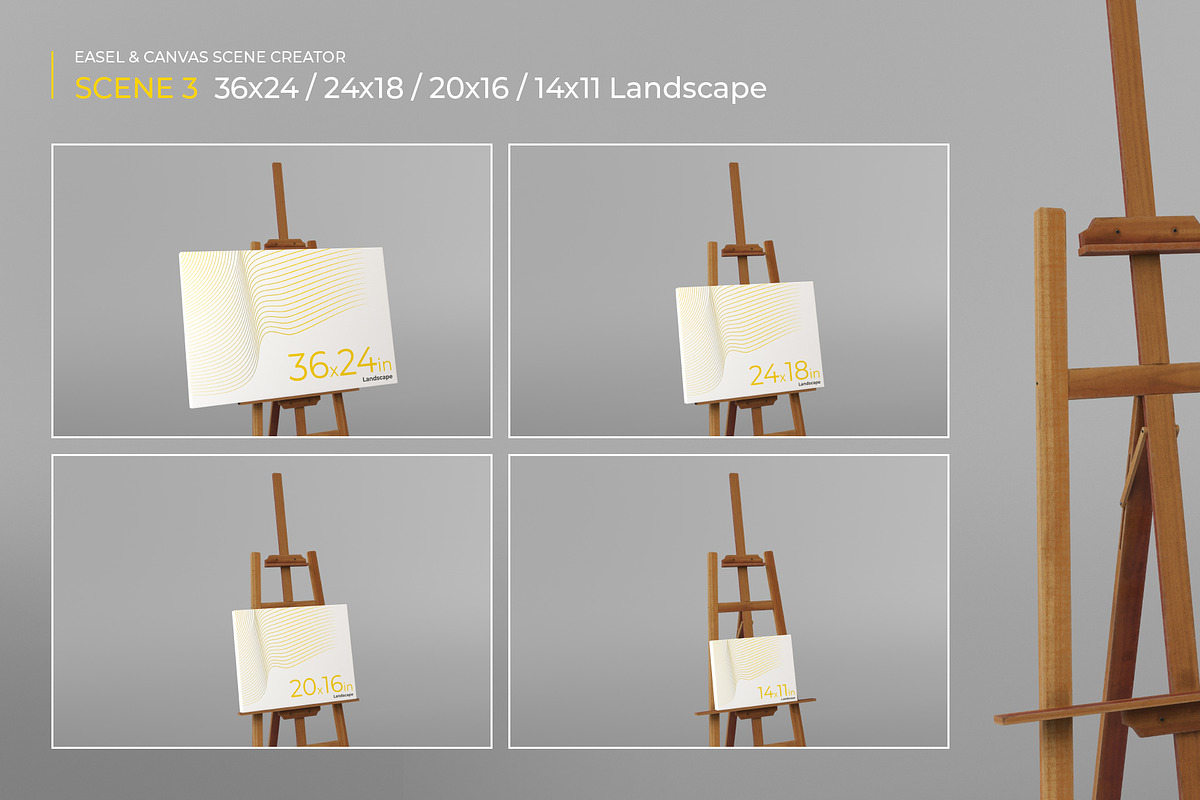Easel & Canvas Scene Creator, a Product Mockup by KIPET (Photo 17 of 18)