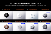8 Front 3D Logo Mockups, an Apparel Mockup by Asylab (Thumbnail 2 of 27)