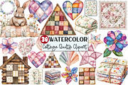 Cottage Quilts Fussy Clipart, a Seasonal Illustration by Rose Art (Thumbnail 1 of 7)