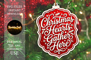 Christmas Heart Gather Here Ornament, an Object Graphic by OK Design (Thumbnail 2 of 3)