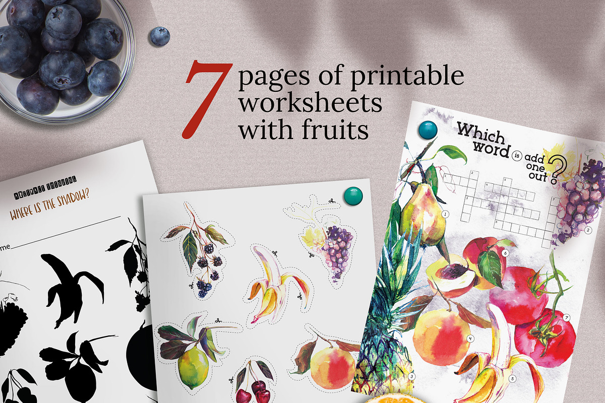 Fruits and berries games, a Food Illustration by ArtSpotVeronika (Photo 3 of 5)