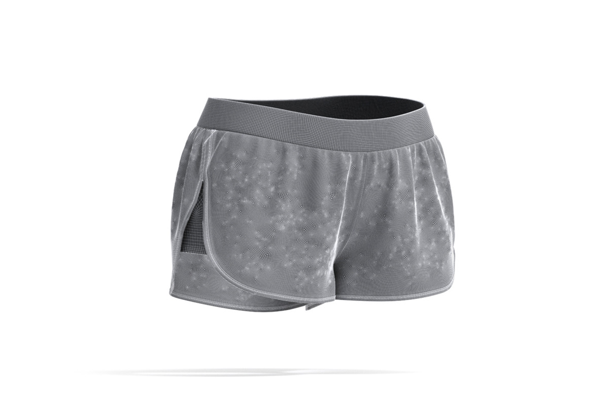 Blue Women Sport Shorts 3D Model, an Object 3D Model by rebrandy (Photo 8 of 9)