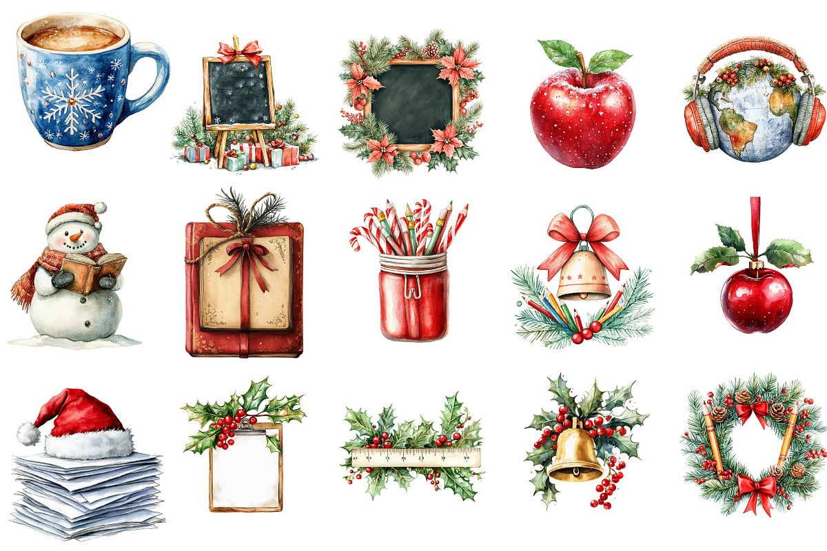Cute Teachers Clipart, an Illustration by Designking (Photo 2 of 5)