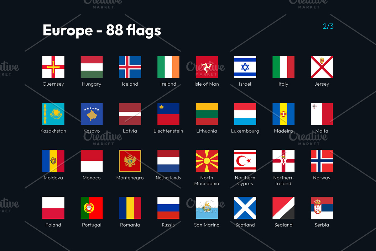 Flags of the World - Square Icons, an Icon by bvcreates (Photo 3 of 16)