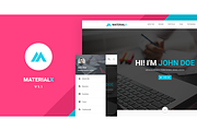 Material Design Personal Resume, a Bootstrap Template by Codetic (Thumbnail 1 of 8)