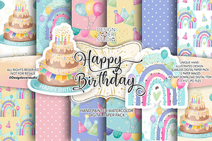 Birthday Party Digital Papers