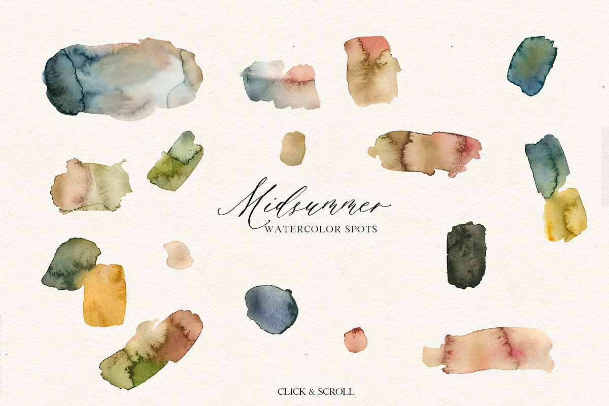 Midsummer - field flowers clipart, a Decorative Illustration by whiteheartdesign (Photo 12 of 16)