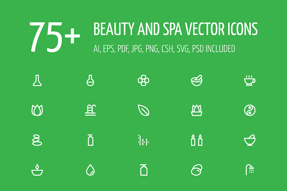75+ Beauty and Spa Vector Icons preview 4