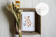 Watercolor Spring Cleaning Mice, an Animal Illustration by Pati Paints (Thumbnail 12 of 13)