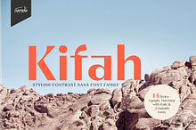 Kifah, Stylish Contrast Sans Font