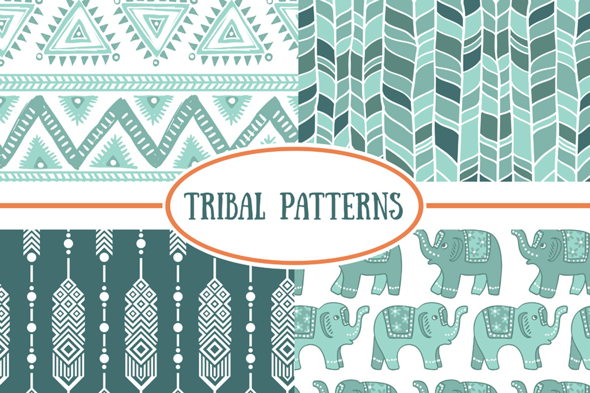 Set of tribal seamless patterns, a Pattern Graphic by Alenkakarabanova