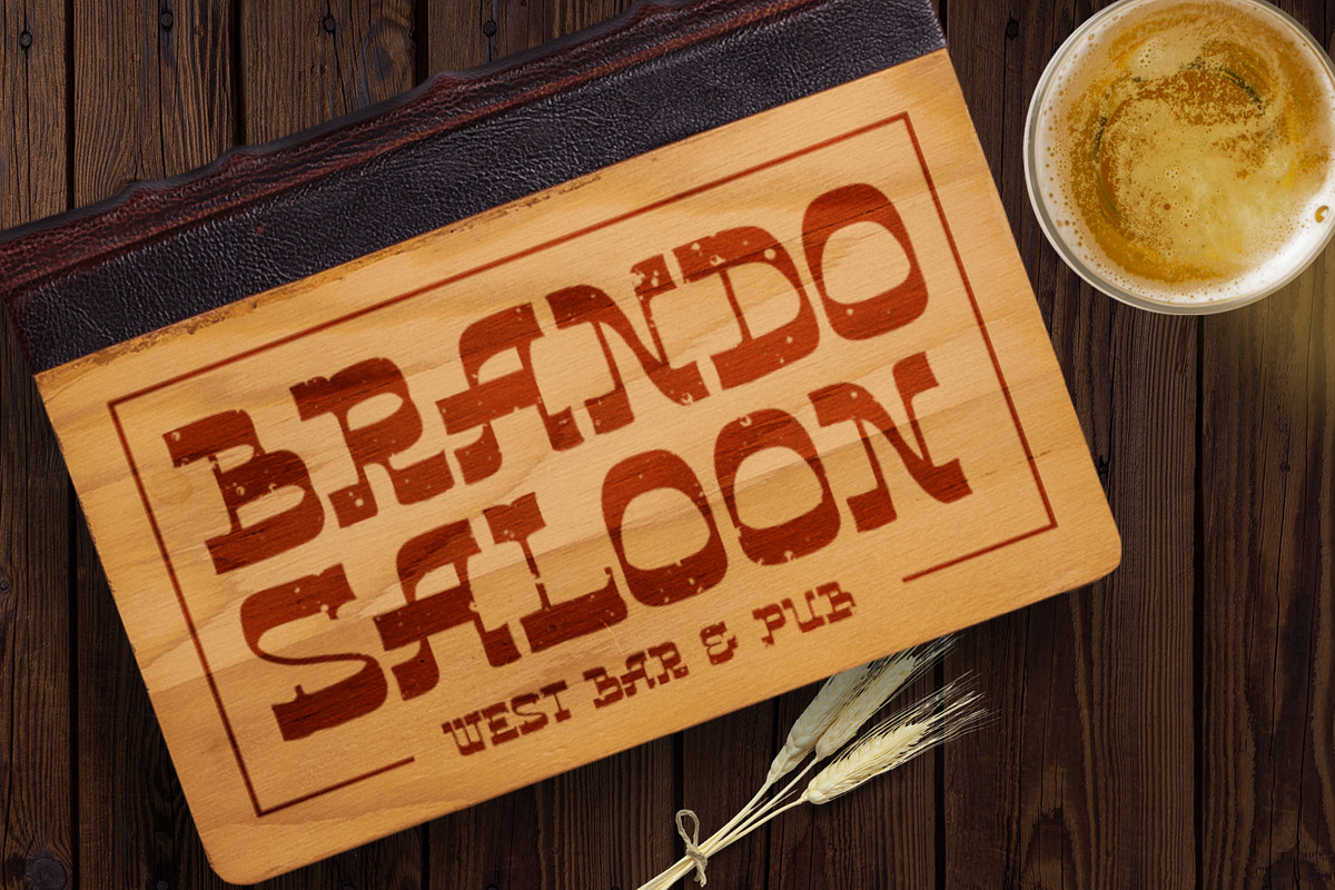 Bold Bottom - Western Serif Font, a Slab Serif Font by Imoodev (Photo 4 of 5)