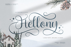 Hellony Typeface, a Script Font by alit design