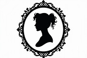 Romantic Love Cameo Silhouette set, an Illustration by Creativeshirt (Thumbnail 7 of 8)