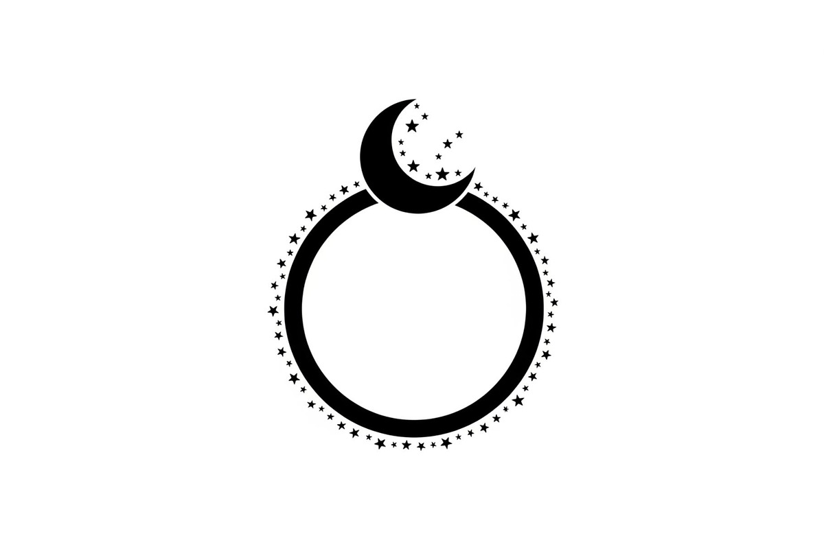 Crescent Moon Round Frame Bundle, an Illustration by Creativeshirt (Photo 20 of 31)