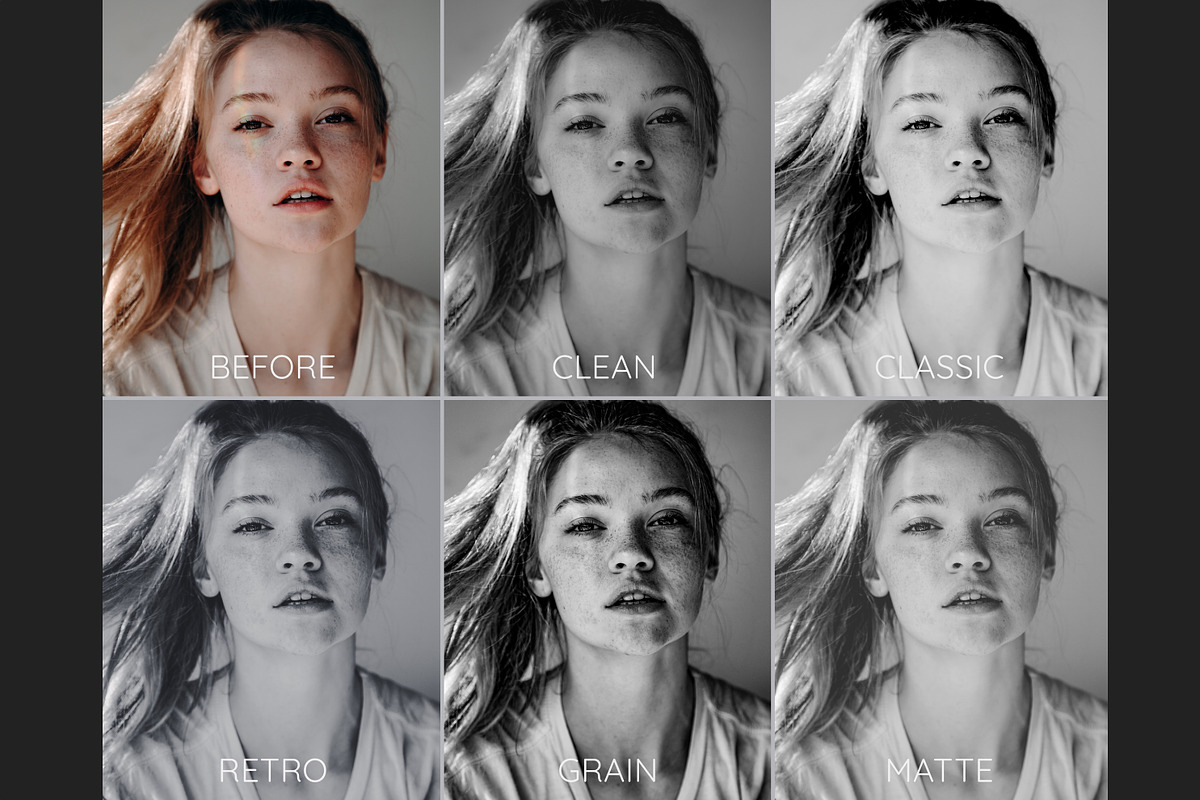 Black and white portrait presets, an Action Add-On by GDR Design (Photo 5 of 5)