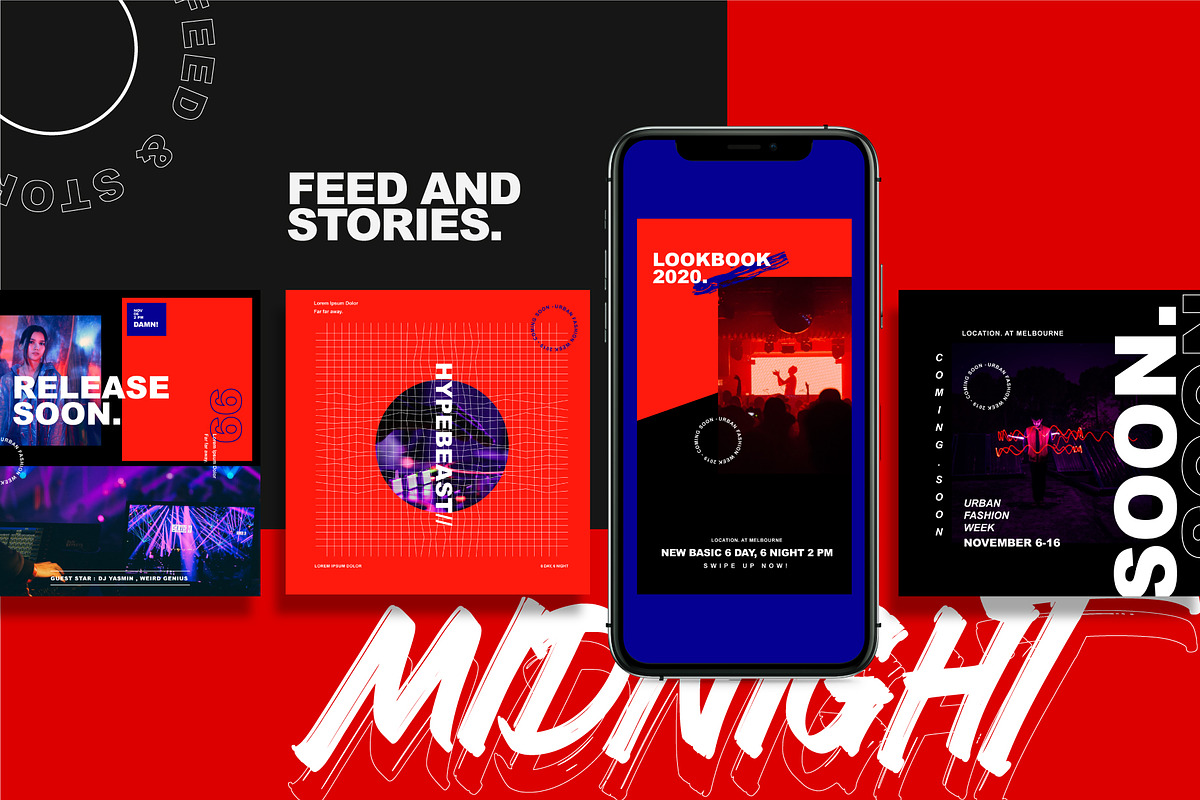 Midnight Instagram Post & Stories, a Social Media Template by Rocket Template (Photo 1 of 7)